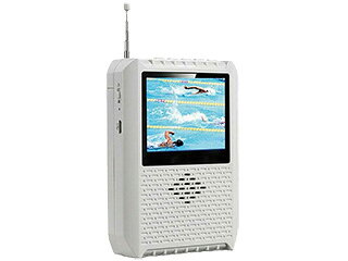 ■2.8インチカラー液晶搭載　ワンセグTV視聴対応（ISDB-T)■AM/FMデジタルチューニングラジオ ※FMワイドバンド対応■イヤホン端子搭載■背面自立用スタンド付●サイズ　W87.5xH120xD30mm ●重量　約140g(本体のみ） ●電源　単3乾電池3本使用（別売）、マイクロUSB給電(DCIN5V端子） ●音声最大出力（本体スピーカー）　1W 8Ω ●AM/MFラジオ連続使用時間（アルカリ乾電池、音量中）　約11時間前後 ●ワンセグTV連続使用時間（アルカリ乾電池、音量中）　約8時間前後 ●付属品　取扱説明書、ハンドストラップ、収納袋TVRL37　