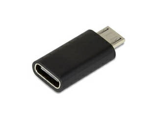 12個セット TypeC→microUSB変換コネクター (ブラック) MTCA-BKX12