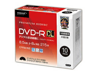 HIDISC 10個セット HIDISC DVD-R DL 8倍速対