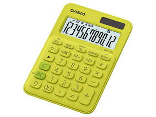 CASIO/カシオ計算機 カラフル電卓ミニジャスト ライムグリーン MW-C20C-YG