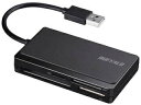 BUFFALO バッファロー USB2.0 マルチカードリーダー ケーブル収納モデル ブラック BSCR300U2BK