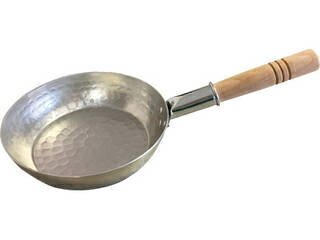 アルミ浅型雪平鍋18cm横手木柄付