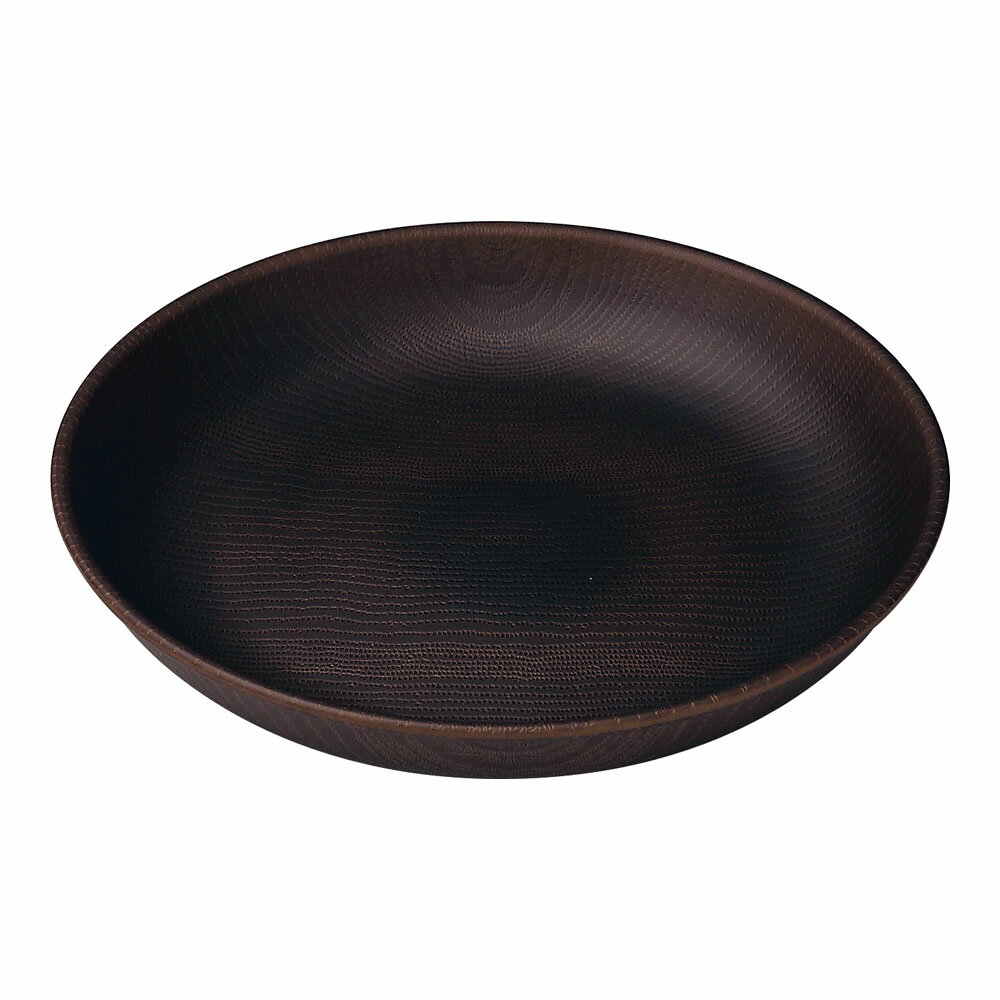 WOOD　ラウンドプレート　21cm ダークブラウン