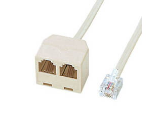 サンワサプライ サンワサプライ 電話延長分配ケーブル TEL-Y9-2K2