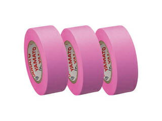 ヤマト メモックロールテープ 蛍光カラー 15mm×10m巻 スペア ローズ RK-15H-RO
