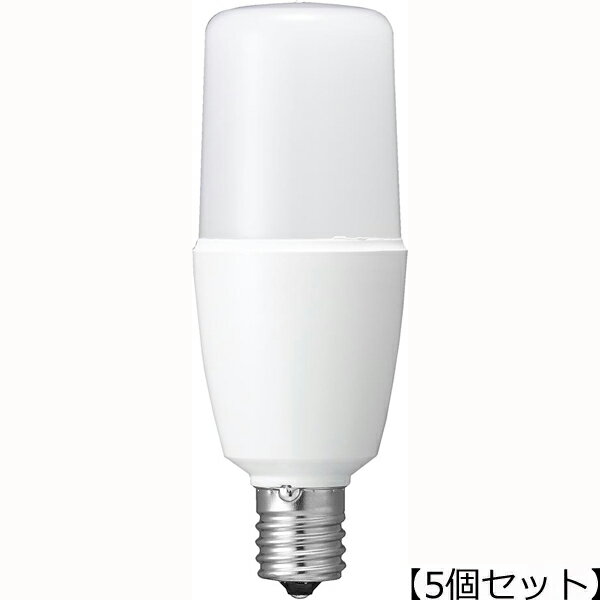 YAZAWA 【5個セット】YAZAWA T形LED 40W形 E17 電球色 LDT5LGE17X5
