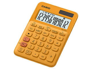 CASIO/カシオ計算機 カラフル電卓ミニジャスト オレンジ MW-C20C-RG