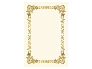 ササガワ/タカ印 洋柄賞状用紙 はがき 縦横兼用 10-247 クリーム・縦横兼用