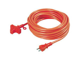 NICHIDO 日動工業 十字トリプル延長コード アース無し 10m アカ MRS-10-R
