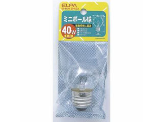 ELPA/エルパ/朝日電器 G-8012H(C) ミニボール球 40W E26 G40 クリア 1