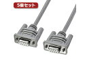 サンワサプライ 【5個セット】 サンワサプライ RS-232Cケーブル KRS-403XF3K2X5