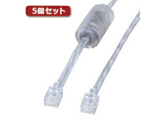 サンワサプライ 【5個セット】 サンワサプライ コア付シールドツイストモジュラーケーブル TEL-FST-7N2X5 サンワサプライ 【5個セット】 サンワサプライ コア付シールドツイストモジュラーケーブル TEL-FST-7N2X5