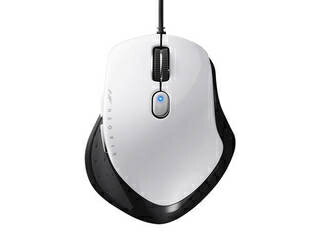 BUFFALO バッファロー 有線 BlueLED 5ボタン ネオフィットマウス Sサイズ ホワイト BSMBU510SWH