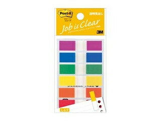 3M スリーエムジャパン Post-it ポストイット ジョーブ 透明見出し 683MH 混色6色 44×10mm 20枚 6パッド 21_12mp10 3m_psta