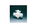 Flon/フロンケミカル フッ素樹脂(PTFE)二方バルブ接続8mm NR0028-002
