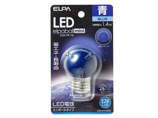 LED灯泡 - ELPA エルパ 朝日電器 LDG1B-G-G252 LED装飾電球シリーズ(ミニボールG40形タイプ)口金E26・青