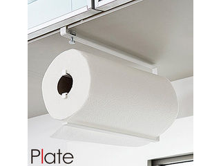キッチンの吊り下げ戸棚に差し込むだけの簡単取り付け。スーッと出してサッと引くだけ！海外製の大判ペーパーロールにも対応。ネジでしっかり固定。 商品情報 商品サイズ約8×29×21cm商品重量約400g個装サイズ約21×8.5×32.5cm個装重量約616g材質本体：スチール（粉体塗装）付属品滑り止めリング×2耐荷重500g対応サイズ取付可能な吊り下げ戸棚：棚板の厚さ約1.5〜2.5cmまで。取付可能なキッチンペーパーロール：直径15cm・高さ28cm以内・芯の直径3.6cm以上のキッチンペーパーロールに対応。 3298　