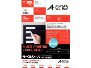 A・one エーワン ラベルシール プリンタ兼用 A4判 28面 四辺余白付 角丸 31178 21_12mp10 ao_aota