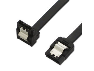 ainex アイネックス ラッチ付 シリアルATAケーブル 片下L型コネクタ SAT-6145LBK 45cm