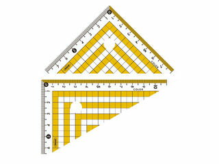 ORIONS/共栄プラスチック カラー三角定規 イエロー CPK-120-Y