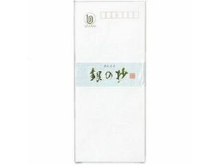 豊かな書き味を楽しめる銀松葉シリーズ。■封筒　銀松葉紙■入数：10枚■郵便枠付■二重・セロフーカン■揃いの便箋があります。便箋：銀の抄 商品情報 入数1束 フ591　