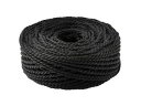 KD/加藤伝蔵商店 ポリ 庭園ロープ 黒 3mm×100m