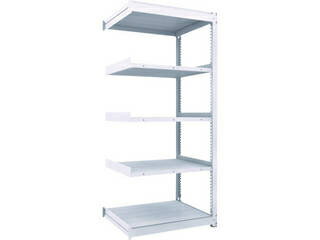 【組立・輸送等の都合で納期に1週間以上かかります】 TRUSCO/トラスコ中山 【代引不可】TUG型中量棚450kg 連結 1500X476XH2100 5段 TUG450-75S-5B(4)