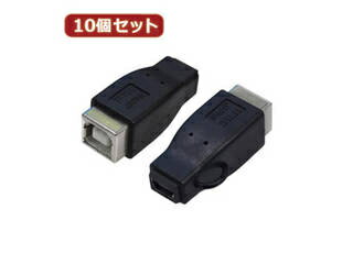 変換名人 変換名人 【10個セット】 変換プラグ USB B(メス)→miniUSB(メス) USBBB-M5BX10