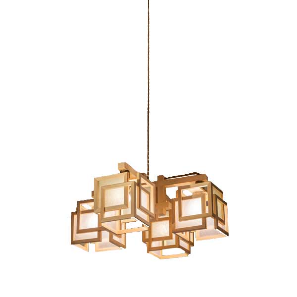 SINYO 新洋電気 AP880-B　コンビネーションランプ／シャンデリア　旬（白×銀鼠） ミニ LED対応