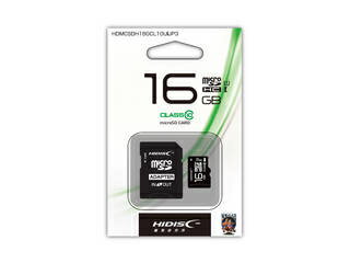 HIDISC/ハイディスク microSDHCカード 16GB CLASS10 UHS-1対応 HDMCSDH16GCL10JP3 ※SD変換アダプタ付き