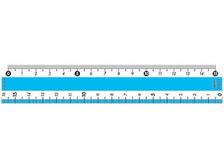 マンモス Mカラー直線定規15cm ブルー MCPK-15-BU