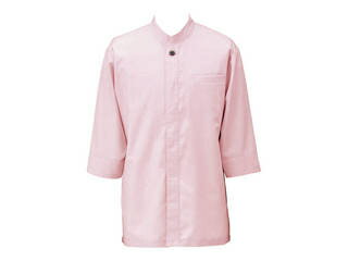 アゼック和風コートシャツ・シングル　SLB910−2　ピンク　3L