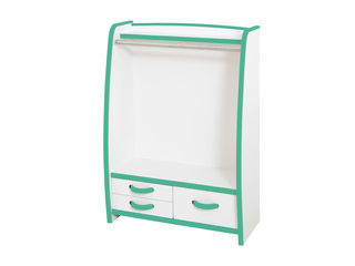 Juei Art/充英アート【メーカー直送代引不可】 【EVA KIDS/EVAキッズ】ハンガーラック 幅62.7cm HRJ-63HG グリーン 【同梱不可】 【沖縄・九州・北海道・離島お届け不可/配送時間指定不可】