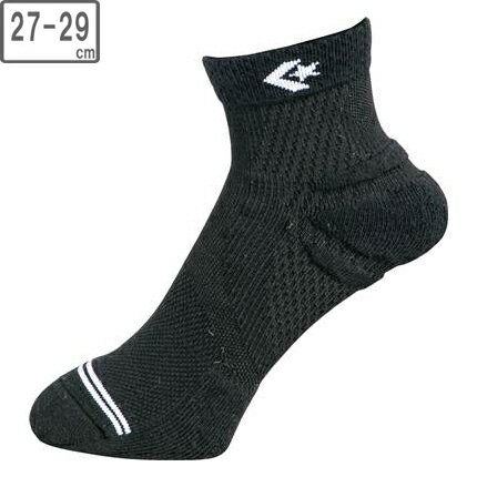 CONVERSE コンバース 【ユニセックス】クイックソックス【ブラック×ホワイト】 【27-29cm】 CB171001-1911 抗菌　防臭　サポート機能　日本製