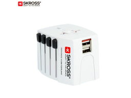 SKROSS/エスクロス 変換アダプター World Adapter MUV USB (ヒューズ・USBポート付/約200カ国対応)