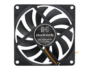 Owltech/オウルテック PCケースファン 8cmサイズ 10mm厚 3000rpm 標準タイプ OWL-FE0810M-BK