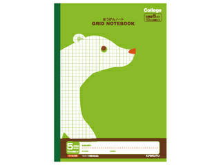 日本ノート カレッジアニマル学習帳 ほうがんノート くま B5 ライトグリーン LT01LG
