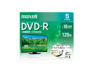 maxell/マクセル DVD-R 1-16倍速対応 インクジェットプリンター対応 ひろびろ美白レーベル 120分 5枚 DRD120WPE.5S maxell/マクセル DVD-R 1-16倍速対応 インクジェットプリンター対応 ひろびろ美白レーベル 120分 5枚 DRD120WPE.5S