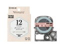 KINGJIM/キングジム Pテープマットラベル模様ダマスク黒文字 ピンク SBM12P