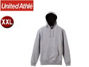 United Athle/ユナイテッドアスレ 10.0オンス スウェットプルオーバーパーカ(パイル) 【XXL】 (ミックスグレー×ブラック)(4)