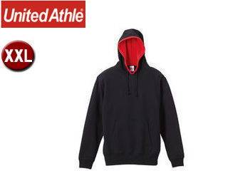 United Athle/ユナイテッドアスレ 10.0オンス スウェットプルオーバーパーカ(パイル) 【XXL】 (ブラック×レッド) United Athle/ユナイテッドアスレ 10.0オンス スウェットプルオーバーパーカ(パイル) 【XXL】 (ブラック×レッド)