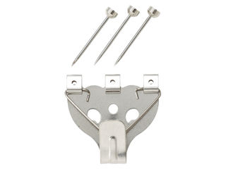 大額 額縁用吊金具 ステンレスセフティXフック大 3本針 F-4001 ステンレスセフティXフック