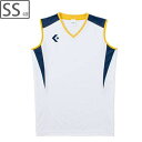 CONVERSE コンバース 【レディース】ゲームシャツ【ホワイト/ネイビー】【SSサイズ】CB351701-1129 吸汗 速乾 日本製(4)