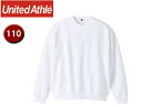 United Athle/ユナイテッドアスレ 10.0オンス クルーネックスェット(パイル)ジュニア用 【110】 (ホワイト)(4)