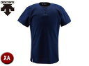 デサント DESCENTE DB1012-NVY ユニフォームシャツ ハーフボタンシャツ 【XA】 (ネイビー)(4)