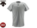 デサント DESCENTE DB1012-SLV ユニフォームシャツ ハーフボタンシャツ 【XO】 (シルバー)