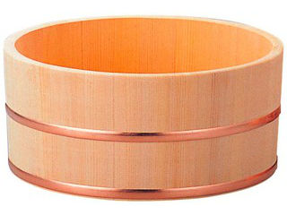 さわら　風呂桶　銅タガ　6−481−7　φ230×115