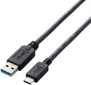 ELECOM エレコム USB3.1ケーブル/A-Cタイプ/ノーマル/1m/ブラック USB3-AC10BK