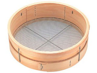 木枠　ステン張　砂糖フルイ　8寸（24cm）10メッシュ