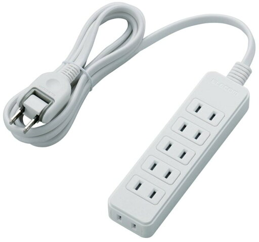 ELECOM エレコム スイングプラグタップ/6個口/2m/ホワイト T-S02-2620WH ELECOM エレコム スイングプラグタップ/6個口/2m/ホワイト T-S02-2620WH